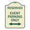 Signmission Event Parking W/ Bidirectional Arrow Heavy-Gauge Aluminum Sign, 24" x 18", TG-1824-24073 A-DES-TG-1824-24073 - alternate 1